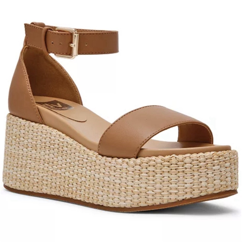 Dolce Vita Size-6.5 Women's Alumina Espadrille Sandals‎ Wedge Brown